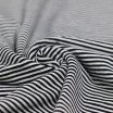 Tissu Jersey Coton à Rayures 3mm Noir Blanc - (Tissus Jersey à Rayures)