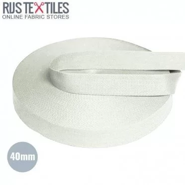 Taśma Nośna Bawełniana Ecru 40mm (Per Meter) | Rijs Textiles Belt Webbing Cotton Ecru 40mm (Per Meter) Pasek Do Torba
