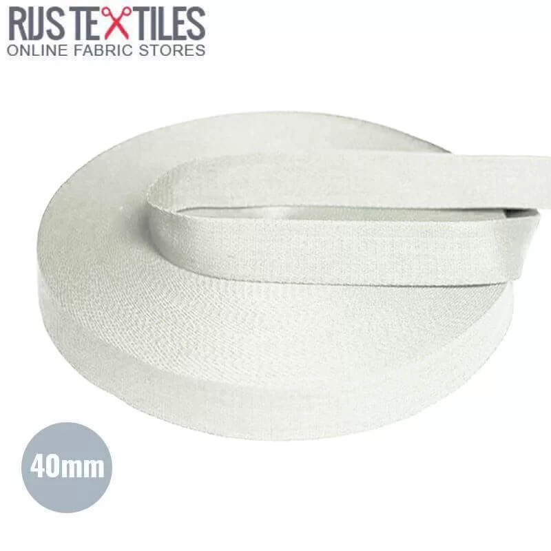 Tassenband Katoen Ecru 40mm (Per Meter)
