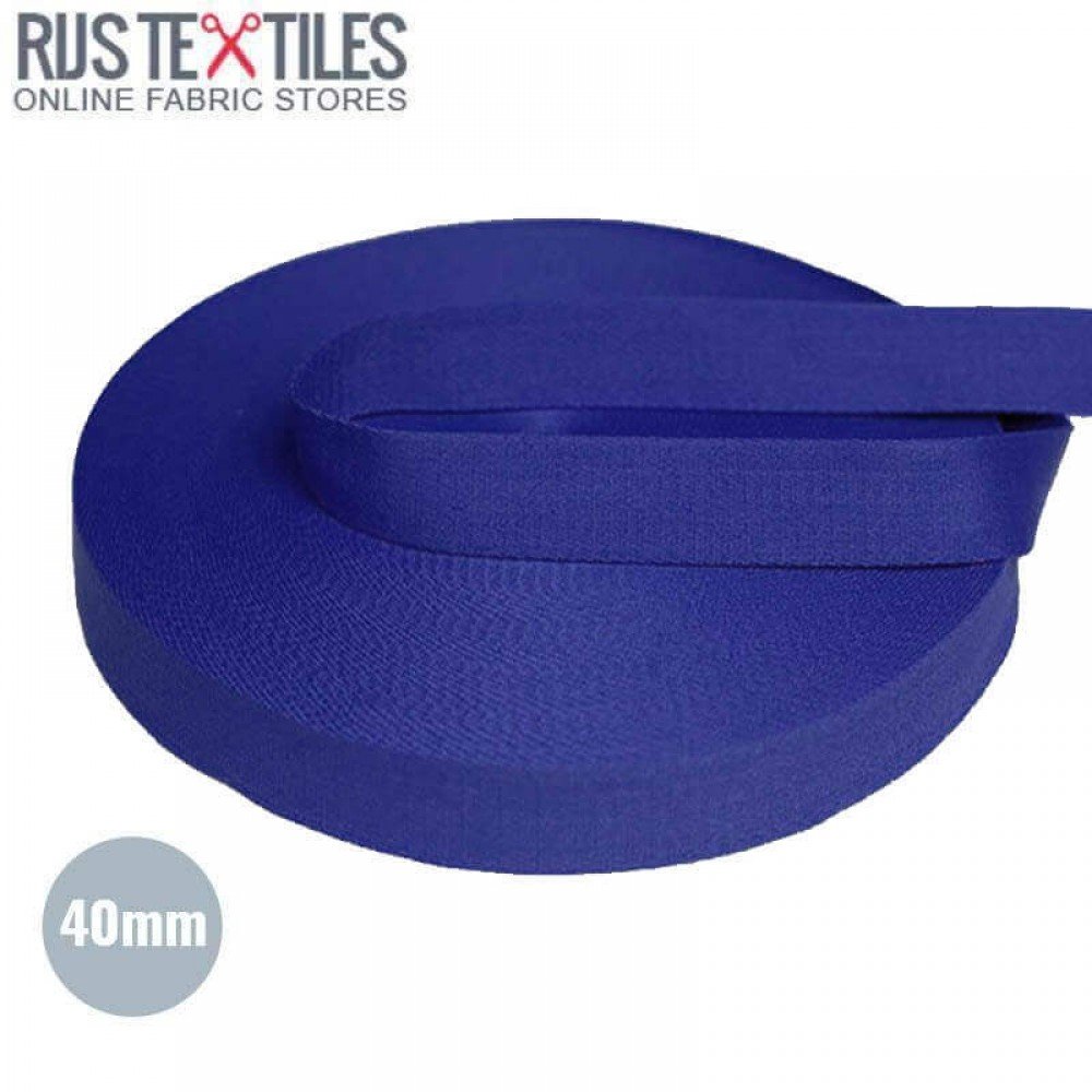 Tassenband Katoen Kobalt 40mm (Per Meter)