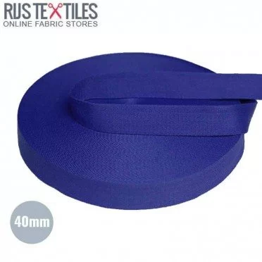 Taśma Nośna Bawełniana Kobaltowy 40mm (Per Meter) | Rijs Textiles