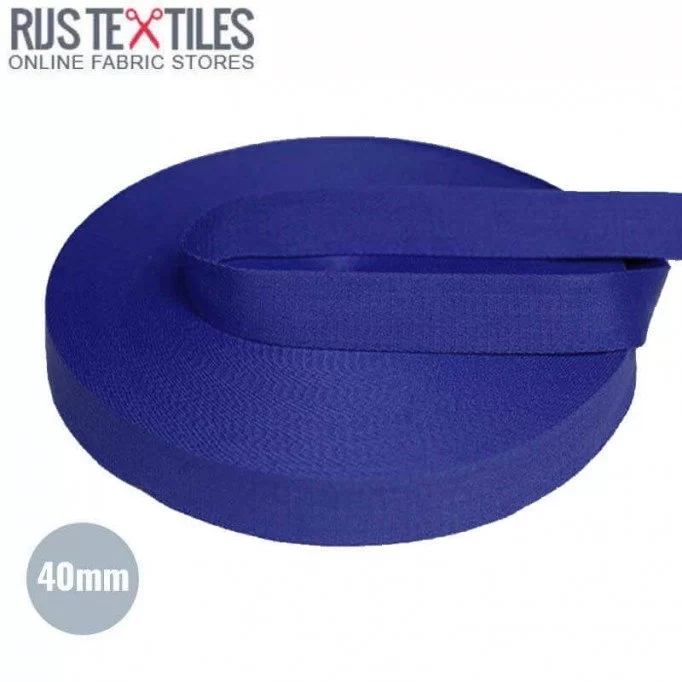 Gurtband Baumwolle Cobalt 40mm (Meterware) - (Gurtband)