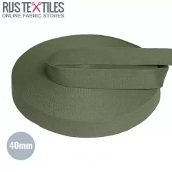 Gurtband Baumwolle Armeegrün 40mm (Meterware) Gurtband Baumwolle Armeegrün 40mm (Meterware)