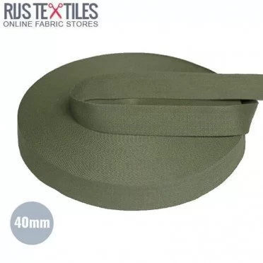 Ruban Sangle Coton Armée Verte 40mm (au Mètre) - (Ruban Sangle)