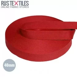 Tassenband Katoen Rood 40mm (Per Meter)