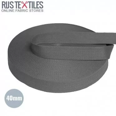 Ruban Sangle Coton Gris Foncé 40mm (au Mètre) - (Ruban Sangle)