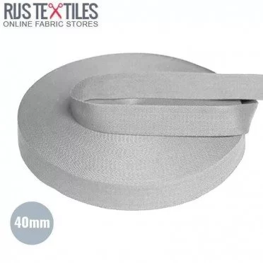 Ruban Sangle Coton Gris Clair 40mm (au Mètre) - (Ruban Sangle)