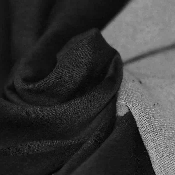 Tessuto Jersey Di Denim Nero