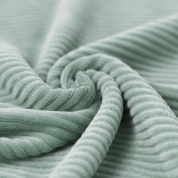 Brede Ribfluweel Jersey Stof Zeegroen Brede Ribfluweel Jersey Stof Zeegroen