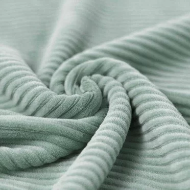 Nicki Breitcord Jersey Stoff Meer Grün - (Nicki Cord Jersey Stoffe)