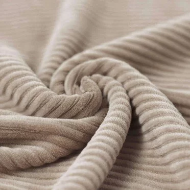 Big Knitted Corduroy Jersey Fabric Dark Beige - (Knitted Corduroy Jersey Fabric)
