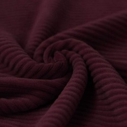 Big Knitted Corduroy Jersey Fabric Bordeaux