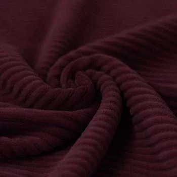Tessuto Jersey Velluto a Coste Grande Bordeaux Tessuto Jersey Velluto a Coste Grande Bordeaux