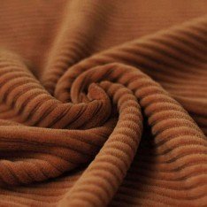 Big Knitted Corduroy Jersey Fabric Cognac