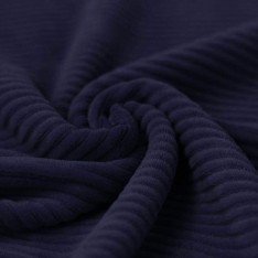 Big Knitted Corduroy Jersey Fabric Navy