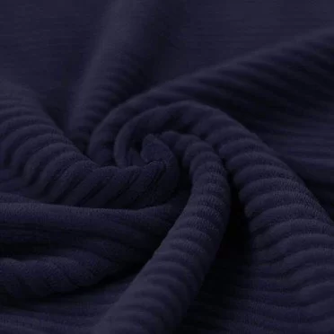 Brede Ribfluweel Jersey Stof Marine - (Ribfluweel Jersey Stof)