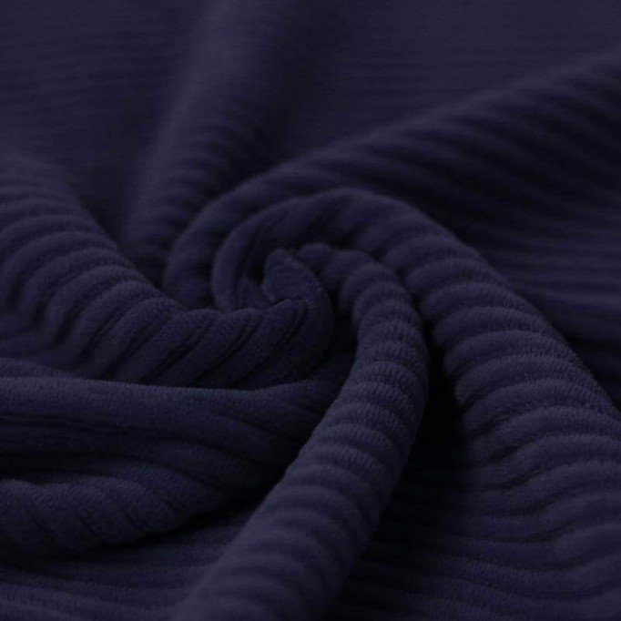 Big Knitted Corduroy Jersey Fabric Navy - (Knitted Corduroy Jersey Fabric)