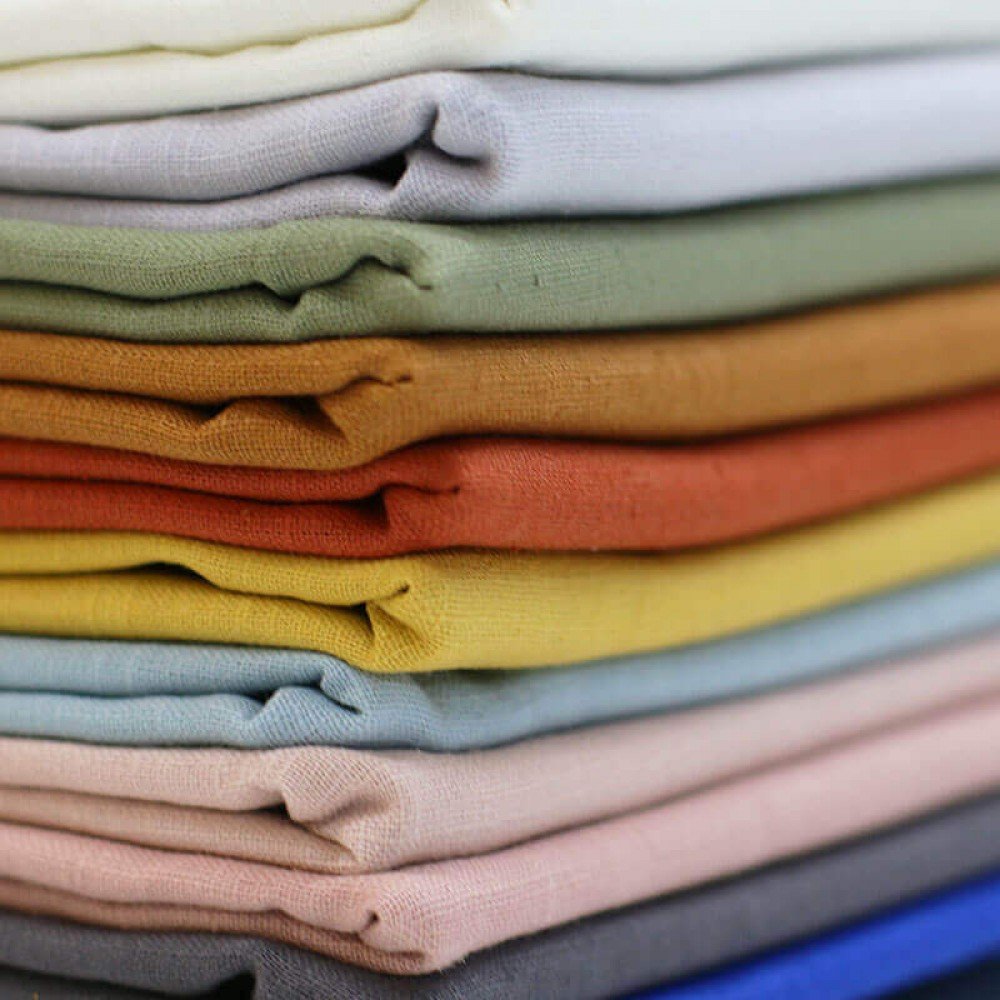 Linnen Stof (Enzymwashed) 12 Kleuren 1 Meter Pakket Linnen Stof 12 Kleuren 1 Meter Pakket - (Linnen Stoffen Gewassen)