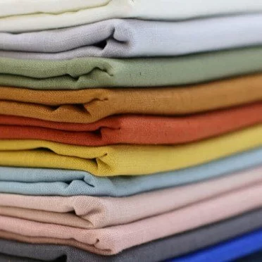Leinenstoff 12 Farben 1 Meter Paket  - (Leinenstoffe Gewaschen)
