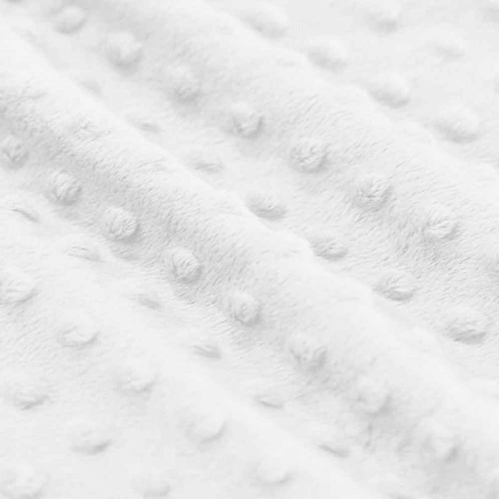 Minky Fleece Stoff Weiß