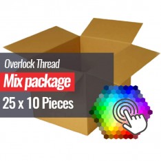 Overlockgarn Paket 25 Farben x 10 Stück