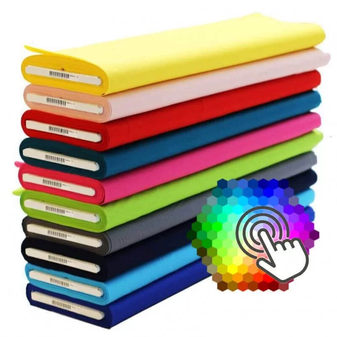 Poplin Katoen Stoffen 5 Kleuren 15 Meter Pakket - (Katoenen Poplin Stoffen)