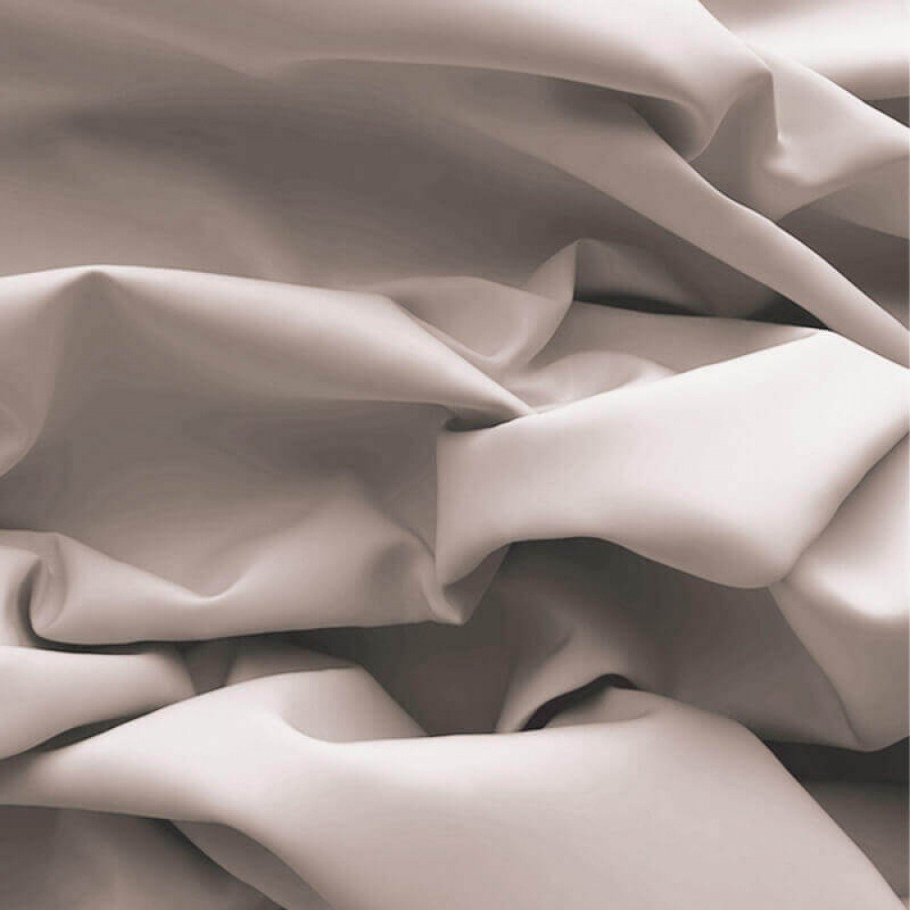 Popeline Di Cotone Tessuto Beige Chiaro