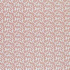 Bomuld Poplin Stof Digital Trykt - Lille Olivengren Brændt Orange