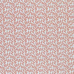 Cotton Poplin Digital Print - Small Olive Branch Burnt Orange