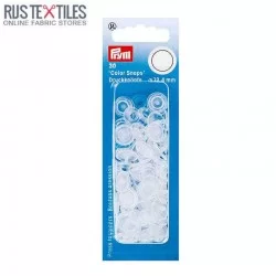 Trykknapper "Color Snaps" 12,4mm Transparent Prym 393199