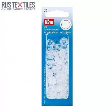 Snap Fasteners "Color Snaps" 12,4mm Transparent Prym 393199 - (Haberdashery Accessory)