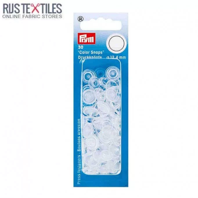 Boutons Pression "Color Snaps" 12,4mm Transparents Prym 393199 - (Accessoires De Mercerie)