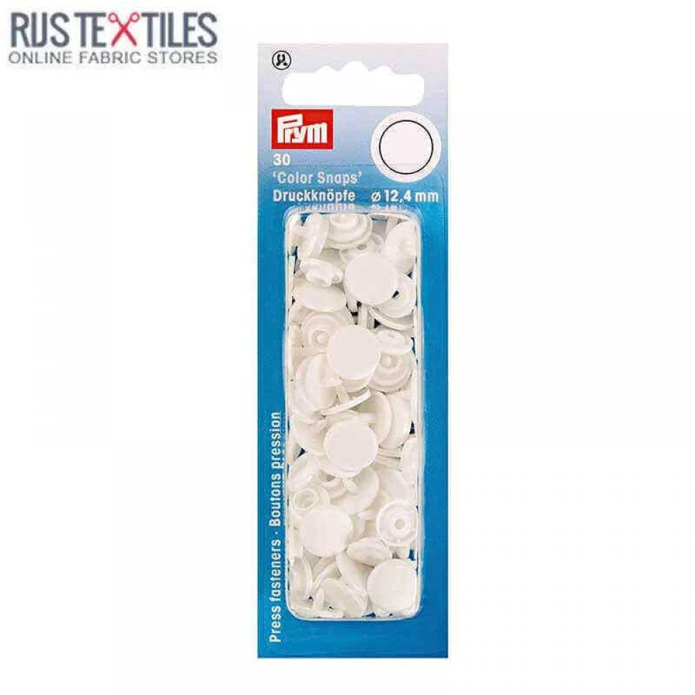 Trykknapper Trykknapper "Color Snaps" 12,4mm Hvid Prym 393103 - (Syartikler)