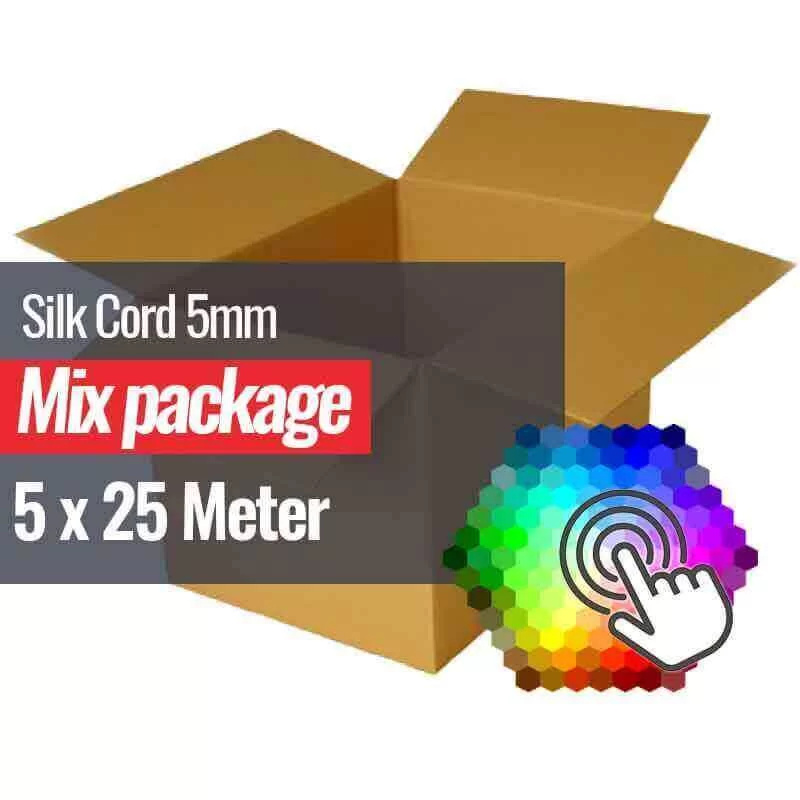 Meubelkoord 5mm 5 Kleuren x 25 Meter Bundel Pakket