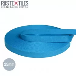Belt Webbing Cotton Aqua 25mm Belt Webbing Cotton Aqua 25mm