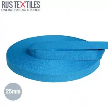 Belt Webbing Cotton Aqua 25mm - (Belt Webbing)