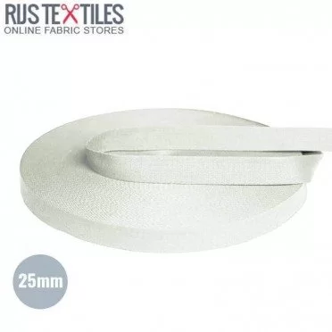 25MM Ecru Webbing - PER QUARTER METRE