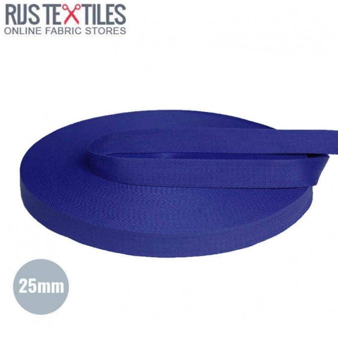 Nastro Di Cotone Cintura Cobalto 25mm - (Nastro Cintura)
