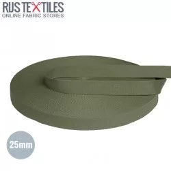 Ruban Sangle Coton Armée Verte 25mm