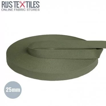 Tassenband Katoen Leger Groen 25mm Tassenband Katoen Leger Groen 25mm - (Tassenband)
