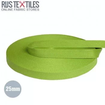 Tassenband Katoen Lime 25mm Tassenband Katoen Lime 25mm