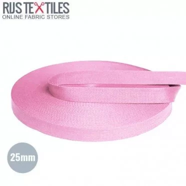 Tassenband Katoen Roze 25mm Tassenband Katoen Roze 25mm - (Tassenband)