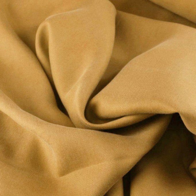 Tencel Twill Stoff Ocker - (Modestoffe)