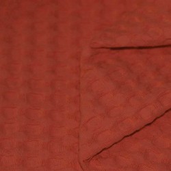 Waffle Fabric Jacquard Burnt Orange