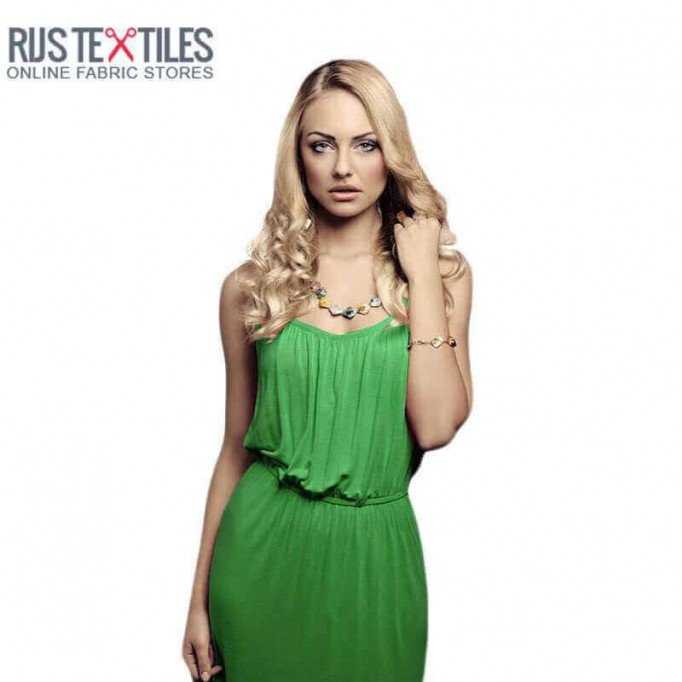 Tissu Viscose Jersey Herbe Verte  - (Tissu Jersey Viscose)