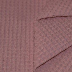 Waffle Pique Fabric Old Mauve