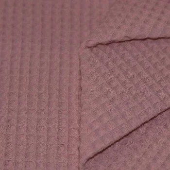 Waffelstoff Piqué Altmauve Waffelstoff Piqué Altmauve