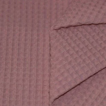 Wafel Bawełniany Stary Fiołkoworóżowy Tkanina Wafel Bawełniany