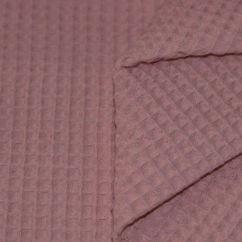 Wafelkatoen Piqué Oud Mauve