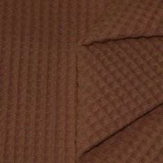 Waffle Pique Fabric Light Brown